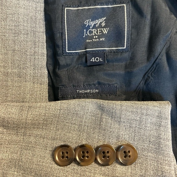 J.CREW Other - Men's J.Crew Voyager Thompson Blazer 40L Gray 100% Wool Sport Coat Jacket